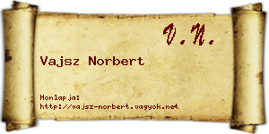 Vajsz Norbert névjegykártya