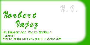 norbert vajsz business card